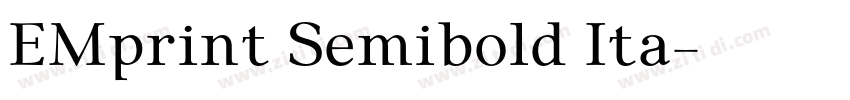EMprint Semibold Ita字体转换